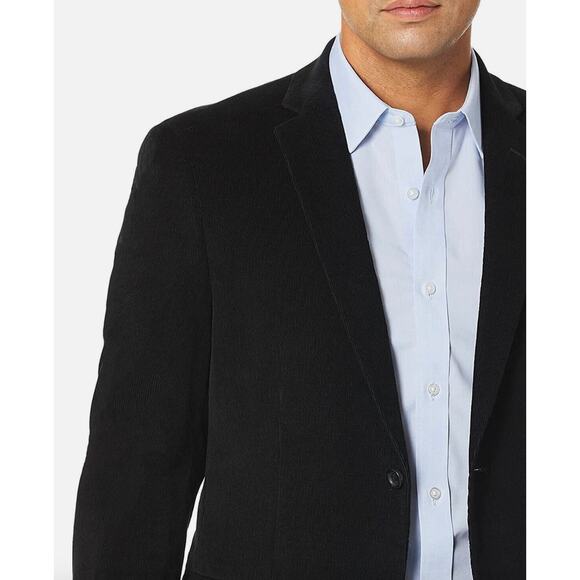NWT Club Room Men’s Black Corduroy Blazer Jacket 38R Modern Fit - Picture 3 of 7